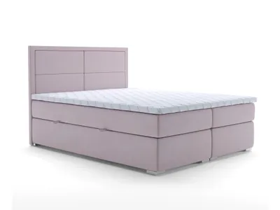 Obrázok produktu pre MOB, Manželská posteľ Boxspring 180 cm - Menorra (ružová) (s úložným priestorom)