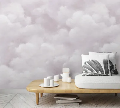 Produktbild von NEWROOM Tapete Rosa Vliestapete Himmel - Wandbild Modern Weiß  Wolken  Tapete