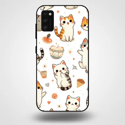 Produktbild von Smartphonica Handytasche für Samsung Galaxy A41 mit Katzendruck - TPU Rückseite Abdeckung Fall Katzen Design