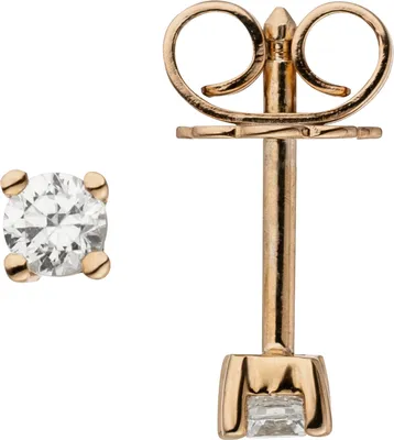 Produktbild von JOBO Ohrstecker 585 Gold Rotgold 2 Diamanten Brillanten 0,24 ct. Ohrringe