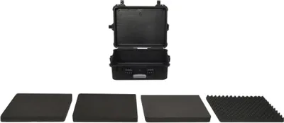 Produktbild von vidaXL Flugkoffer Tragbar Schwarz 55x43x21 cm PP