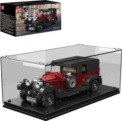 Obrázek produktu pro 27101 - Červené historické auto včetně vitríny (Mould King)