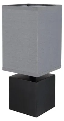 Produktbild von Tischleuchte, Holz Textilschirm, schwarz anthrazit, H 30 cm