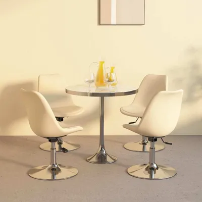Produktbild von Esszimmerstühle 4 Stk. Drehbar Creme Stoff , Esszimmerstühle Design 2024