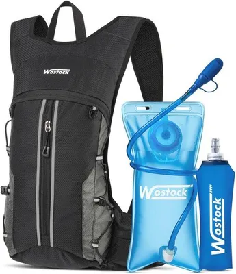 Produktbild von Ultraleichter Laufrucksack mit Wasserflasche und Trinktasche für Outdoor-Sport