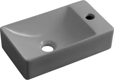 Immagine prodotto di MARGITHA lavabo in Vetroceramica 38x22cm, foro per rubinetto a destra, grigio