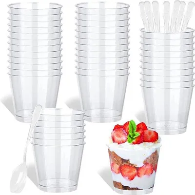 Image de Lot de coupes en verre, 6 verres, coupe décorative