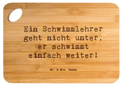 Produktbild von Mr. & Mrs. Panda brotbrett Spruch Schwimmlehrer Motivation - Transparent - Geschenk, Frühstücksbrett, Holzbrett, Leidenschaft, Berufsalltag, holzschneidebrett, Berufe