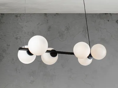 Produktbild von LED Pendelleuchte Bubblelampe Opalglas 6 flammig für Esstisch Esszimmerlampen