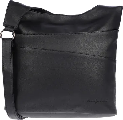 Produktbild von Christian Wippermann große Damen Tasche Umhängetasche Beuteltasche Handtasche Crossover Leder Optik Schwarz