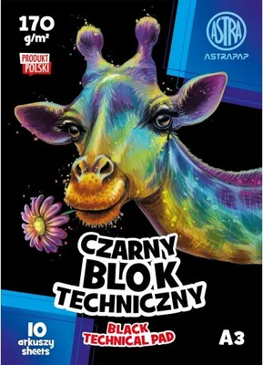 Produktbild von ASTRAPAP A3 schwarzer Papierblock, 10 Blatt, 170g/m2, 106022006