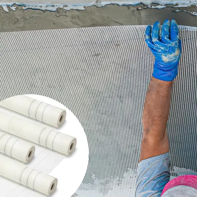 Immagine prodotto di Jayseuw 200m² rete di armatura rete per intonaco (1m x 50m) rete per intonaco 160g/m² rete in fibra di vetro 4mm x 4mm fibra di vetro facciata bianca