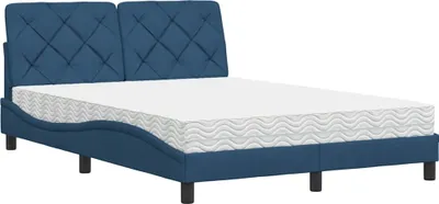 Immagine prodotto di Letto con Materasso Blu 140x190 cm in Tessuto
