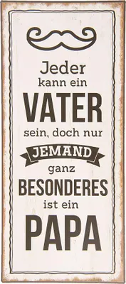 Produktbild von Clayre & Eef Textschild 13x30 cm Weiß Schwarz Metall
