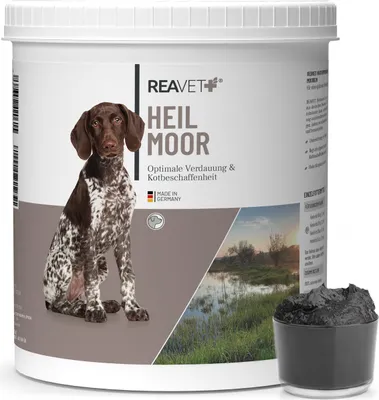 Produktbild von REAVET Heilmoor für Hunde 1,3kg - Verbessert die Kotbeschaffenheit, Optimale Verdauung, Immunsystem, Magen-Darm-Aktivität, Appetit Anregung I Natürliche Heilerde Moor für Hund