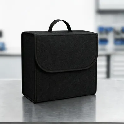 Productafbeelding van Auto-organizer, opvouwbare tas voor in de kofferbak, van vilt, zwart, 30 x 17 x 29 cm