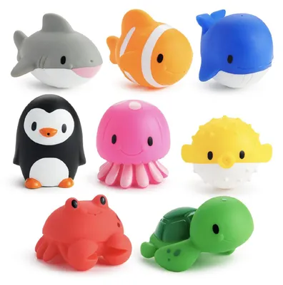 Obrázek produktu pro Munchkin Ocean Bath Squirts - 8 Pack, Koupací hračka, Chlapec/děvče, 0,75 rok/roky, Vícebarevný