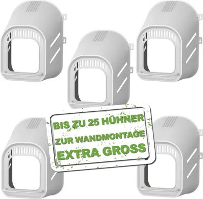Produktbild von (5er Set) Basic Nest Grau-Legenest für Hühner für bis zu 5 Hühner zur Wandmontage - Hühnernest - Geflügelnest - Hühnerstall