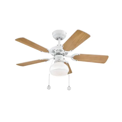 Produktbild von Deckenventilator Princess Radiance II Weiß 90 cm mit Beleuchtung und Zugschnur