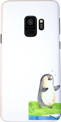 Produktbild von Mr. & Mrs. Panda Samsung Galaxy S9 Handyhülle Pinguin Surfer - Weiß - Geschenk, Smartphone Hülle, Cover, Motiviert, Portugal, Optimistisch, Urlaub, Handy Schutzhülle