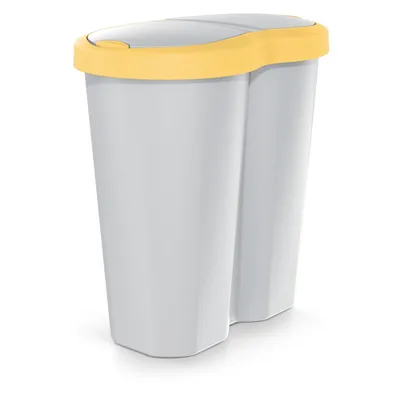 Obrázek produktu pro Odpadkový koš Compacta R Duo žlutý/popel objem 40 l jedna přihrádka dvě víka NDRF40-1215C_427C