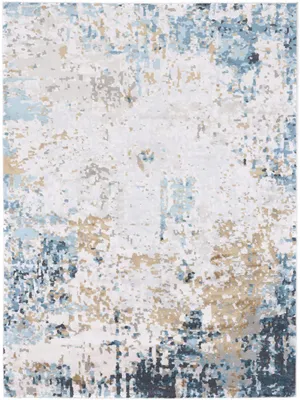 Image de carpetfine Tapis Living Bleu 120x170 cm | Tapis moderne pour le salon et la chambre à coucher
