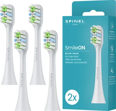 Zdjęcie produktu dla Końcówki do szczoteczki sonicznej Spinel Care SmileON white 4 szt