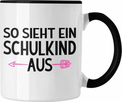 Produktbild von Trendation - Kita Abgängerin 2022 Einschulung Mädchen Geschenk Tasse Schulstart 1. Schultag Schuleinführung Schulanfang Geschenkidee Schulkind Lustig (Schwarz)