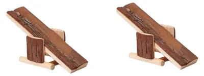 Zdjęcie produktu dla Drewniany zestaw zabaw dla małych zwierząt, huśtawka