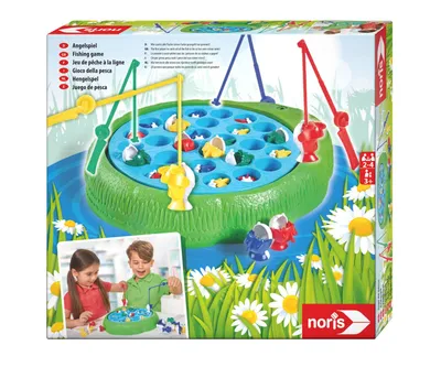 Produktbild von Noris Angelspiel, Fische Angeln, Gesellschaftsspiel, Kinderspiel, Angelspiel, ab 3 Jahren, 606066956