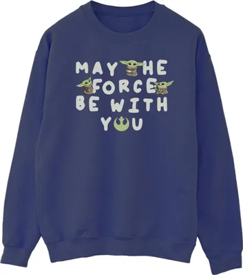 Produktbild von Star Wars - "The Mandalorian May The Force Be With You" Sweatshirt für Herren BI46765 (XL) (Marineblau)