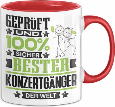 Produktbild von Konzertgänger Geschenk Lustiger Spruch für Konzertgänger Geschenkidee Bester Konzertgänger Der Welt (Rot)