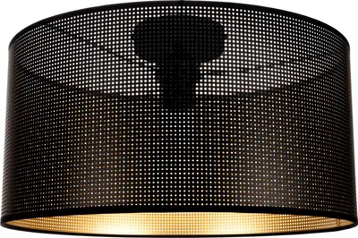 Produktbild von Deckenleuchte Metall D: 40 cm rund in Schwarz Gold E27 Deckenlampe