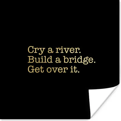 Produktbild von MuchoWow® Poster Zitate - Brücke - Gold 50x50 cm - Wohnzimmerdekoration