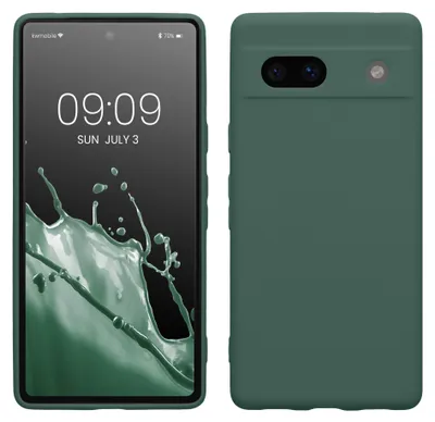 Produktbild von kwmobile Handyhülle für Google Pixel 7a Hülle - weiches Handy Silikon Case - Schutzhülle Cover - Tannengrün