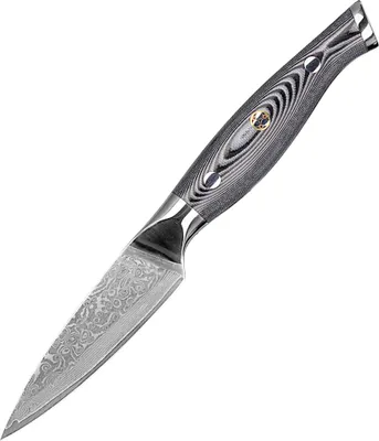Zdjęcie produktu dla Nóż damasceński 8,5 cm 67-warstwowa stal damasceńska z pudełkiem prezentowym firmy WOLFCUT