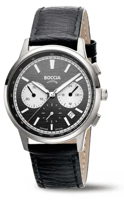 Produktbild von Boccia 3734-01 Herrenuhr Chronograph Titan Schwarz