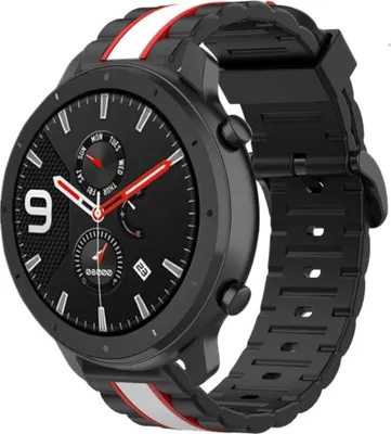 Produktbild von Strap-it Xiaomi Amazfit GTR Special Edition Armband (Schwarz/Weiß)