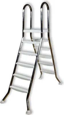 Produktbild von Aufstell Pool Leiter Edelstahl bis 150 cm Poolleiter 5 Stufen