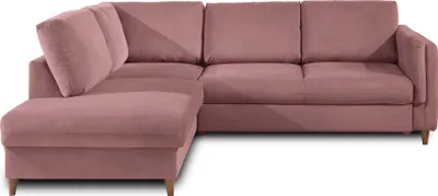 Produktbild von Best Mobilier Brooke, Ecksofa, Rose, 5 Sitz(e), Brooke, Samt, Holz