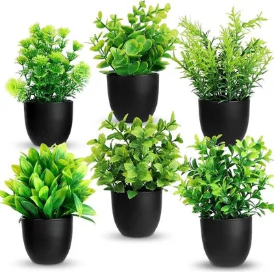 Immagine prodotto di Piante artificiali in vaso, fiori artificiali per la casa, l'ufficio e le decorazioni da tavola