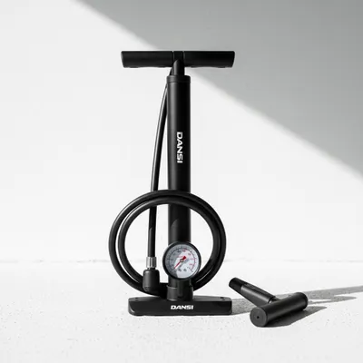Produktbild von DANSI Fahrradpumpe Standluftpumpe alle Ventile AV SV DV mit Manometer