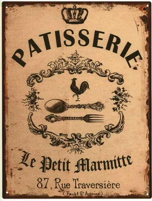 Immagine prodotto di Insegna decorativa di latta Moritz patisserie bakery insegna in metallo design retrò vintage per decorazione decorazione murale