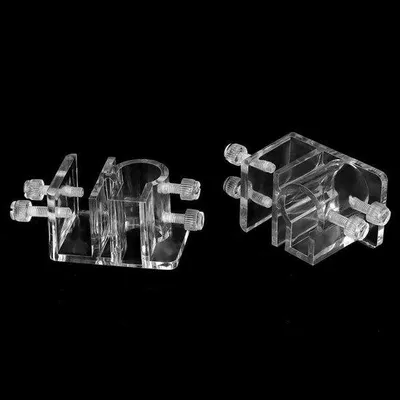 Produktbild von Klammern für Aquarium Schlauch aus Acryl transparent 2 Stück