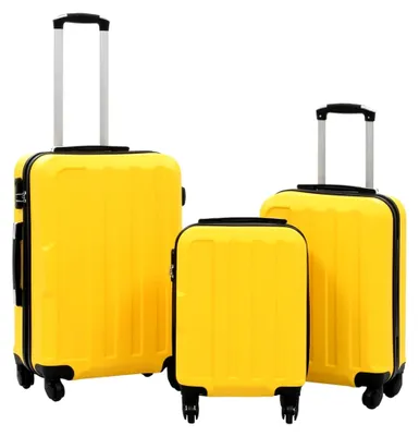Produktbild von Hartschalen-Trolley-Set 3-teilig in Gelb aus ABS