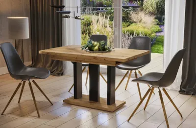 Zdjęcie produktu dla Stół rozkładany APPIA 130(210)x80 dąb artisan/czarny mat