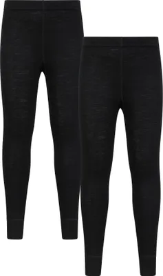 Produktbild von Mountain Warehouse - Baselayerhose für Kinder (2er-Pack) MW4885 (98) (Schwarz)