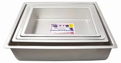 Produktbild von PME Oblong Cake Pan, Kuchenform, Rechteckig, Flache Oberfläche, Aluminium, Aluminium, Aluminium