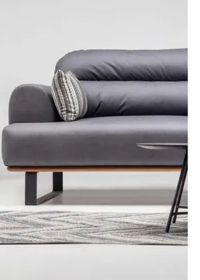 Produktbild von Dreisitzer Sofa 3 Sitzer Stoffsofa Polstersofa Grau Couch Moderne