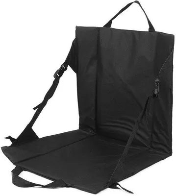 Produktbild von SVGCommerce – Faltbarer Stuhl – Outdoor-Kissen – Leicht und tragbar – Schwarz – Perfekt für Camping und Strand – Bequem und praktisch